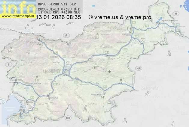 Radarska karta padavin