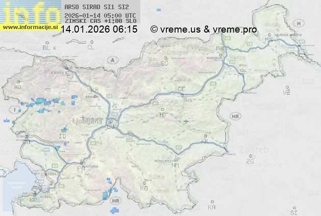 Radarska karta padavin