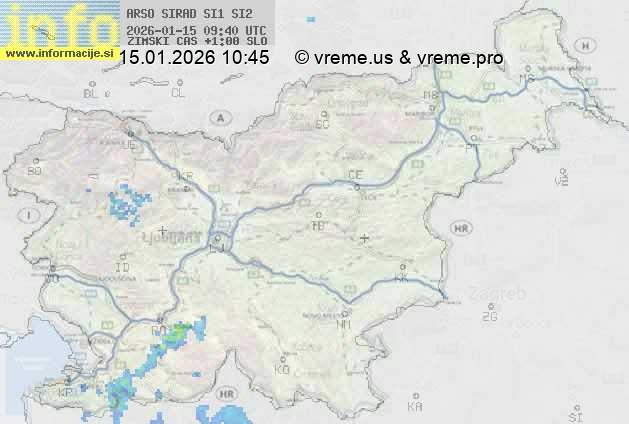 Radarska karta padavin