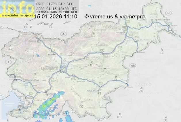 Radarska karta padavin