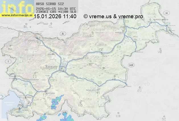 Radarska karta padavin