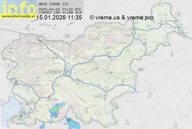 Radarska karta padavin