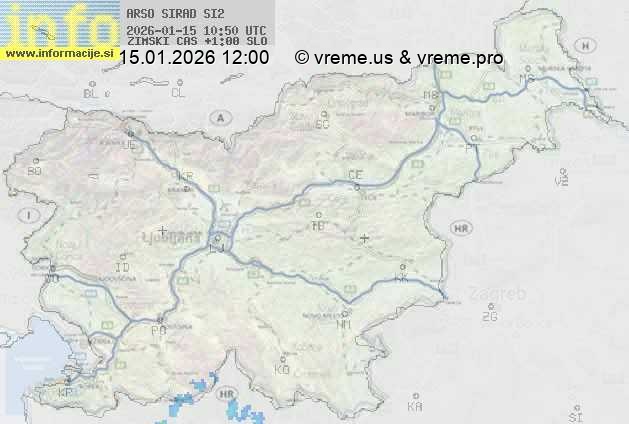 Radarska karta padavin