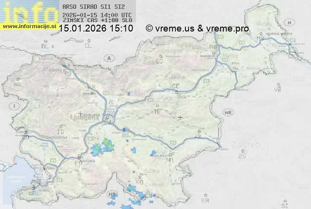 Radarska karta padavin