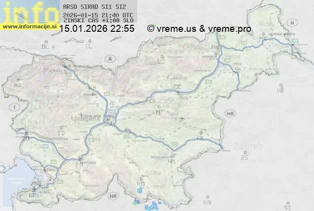 Radarska karta padavin