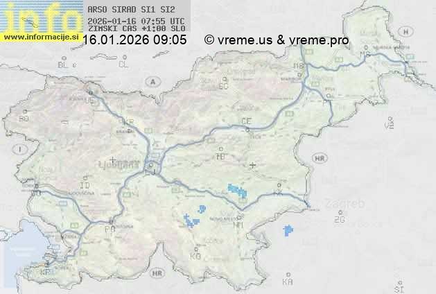 Radarska karta padavin