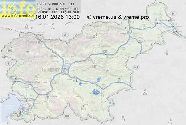 Radarska karta padavin