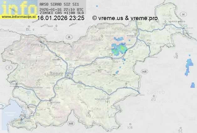 Radarska karta padavin
