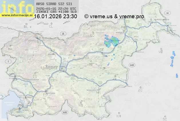 Radarska karta padavin