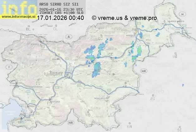 Radarska karta padavin