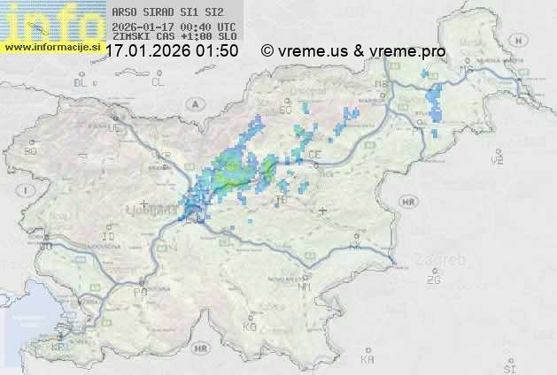 Radarska karta padavin