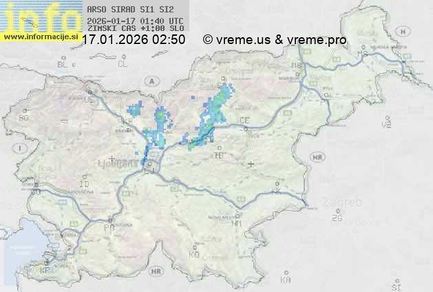 Radarska karta padavin