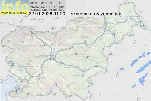 Radarska karta padavin