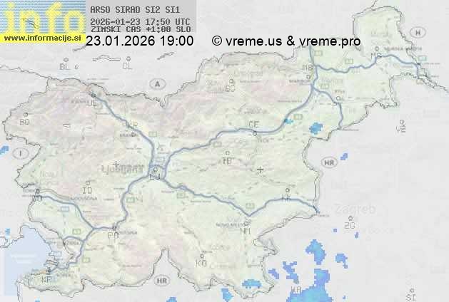 Radarska karta padavin