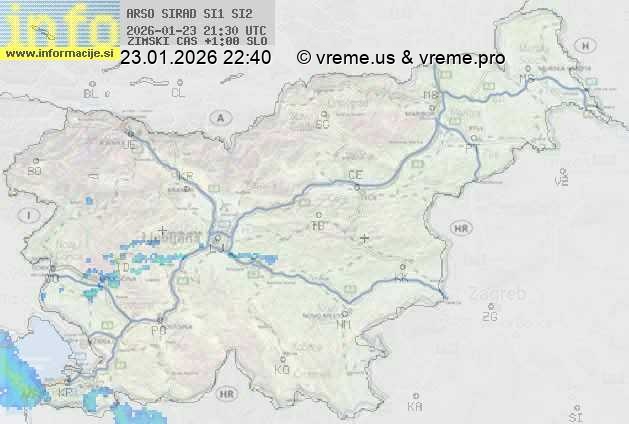 Radarska karta padavin