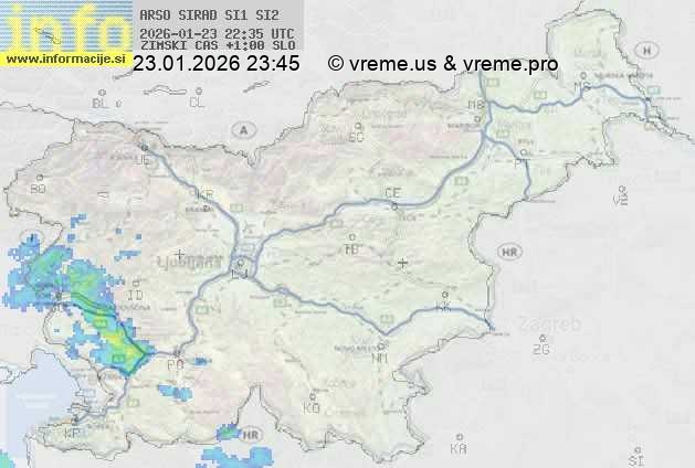 Radarska karta padavin