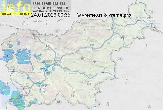 Radarska karta padavin