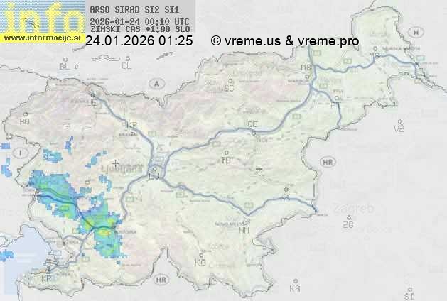 Radarska karta padavin