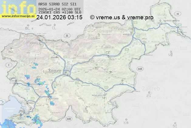 Radarska karta padavin