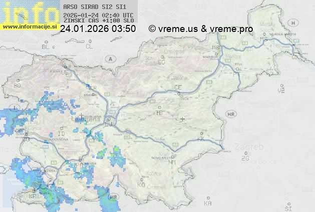 Radarska karta padavin