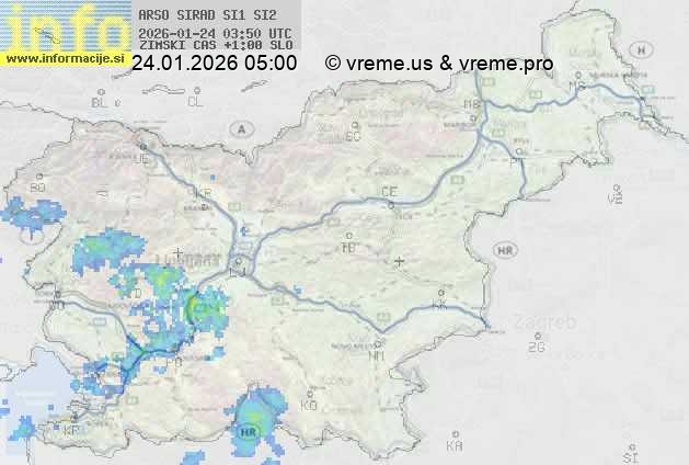 Radarska karta padavin