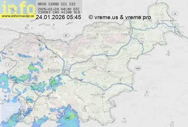 Radarska karta padavin