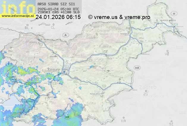 Radarska karta padavin