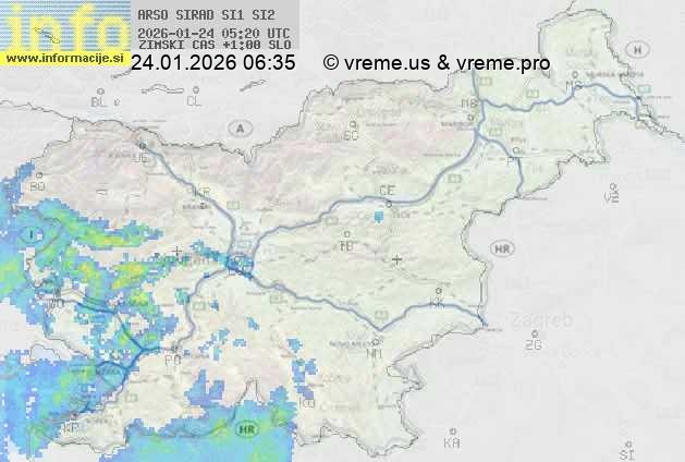 Radarska karta padavin