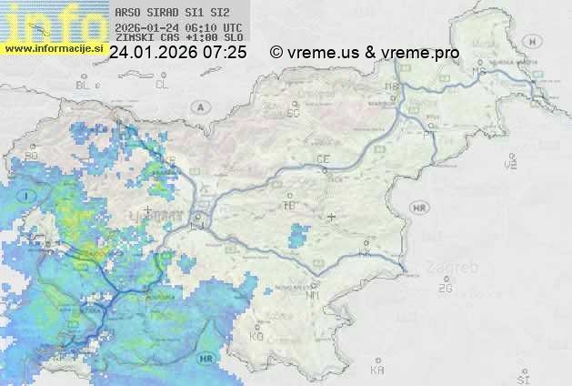 Radarska karta padavin