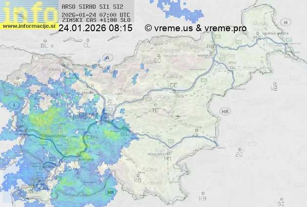 Radarska karta padavin