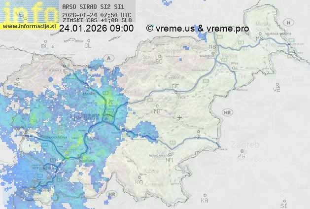 Radarska karta padavin
