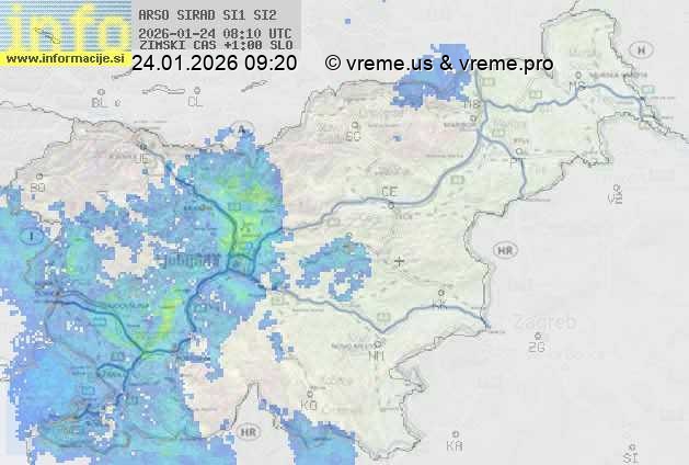 Radarska karta padavin