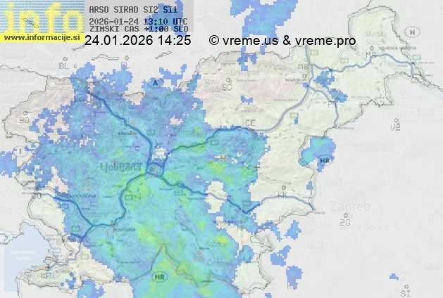 Radarska karta padavin