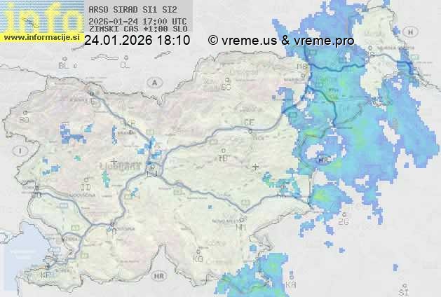 Radarska karta padavin