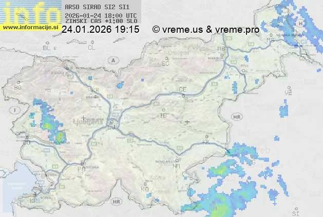 Radarska karta padavin