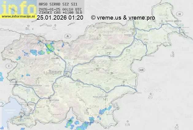 Radarska karta padavin