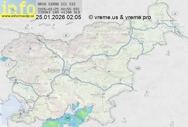 Radarska karta padavin