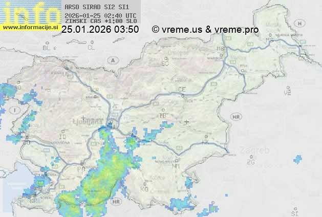 Radarska karta padavin