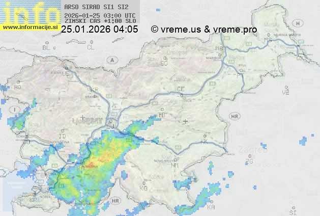Radarska karta padavin