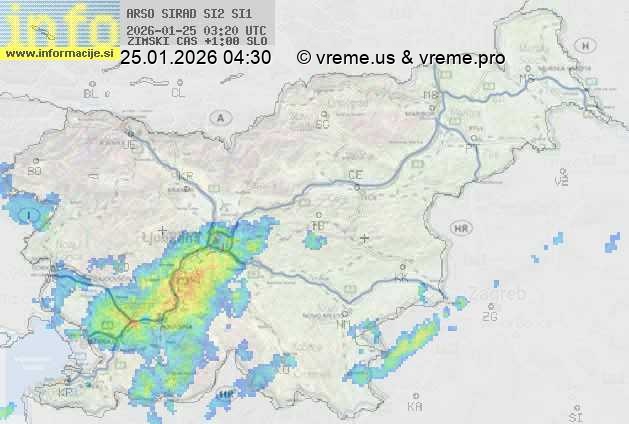 Radarska karta padavin