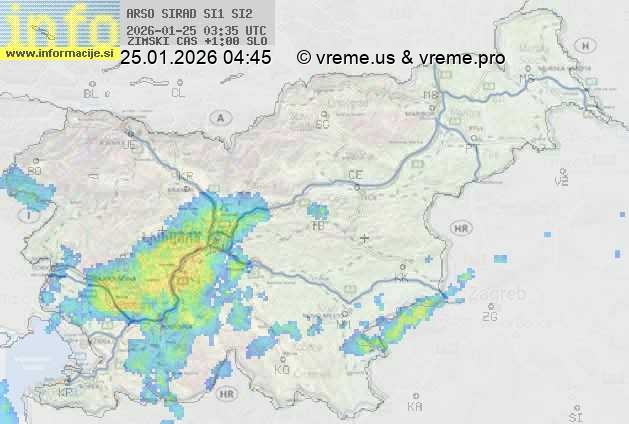 Radarska karta padavin
