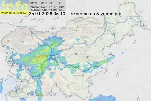 Radarska karta padavin