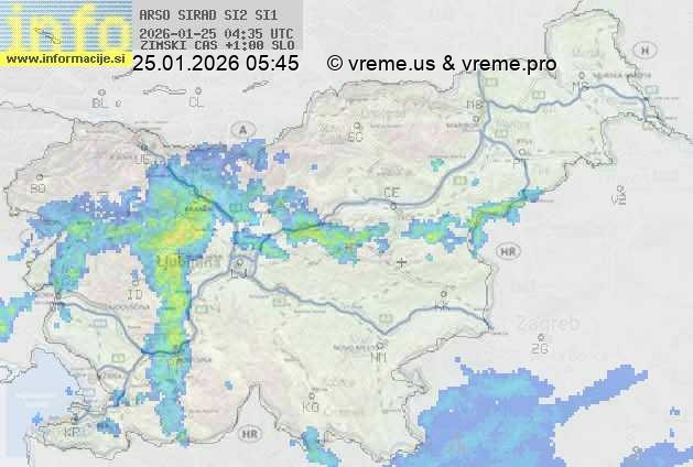 Radarska karta padavin