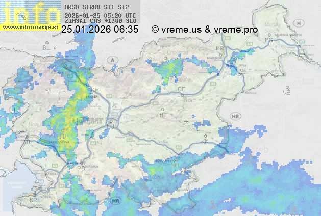 Radarska karta padavin