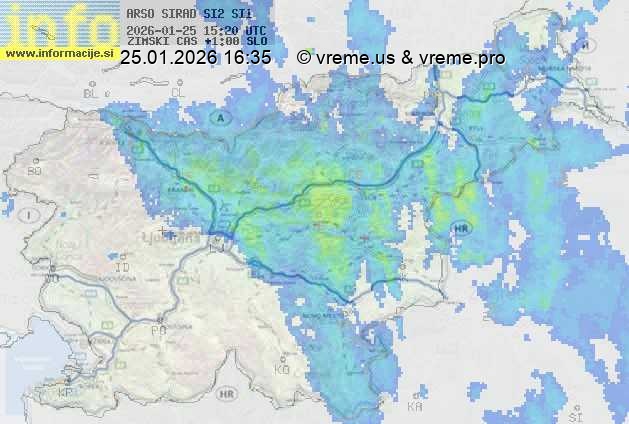 Radarska karta padavin