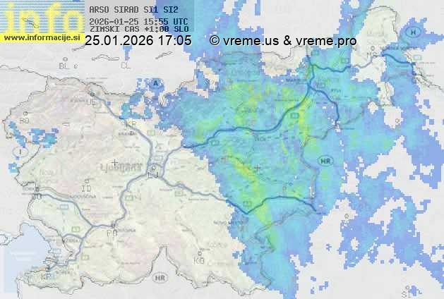 Radarska karta padavin