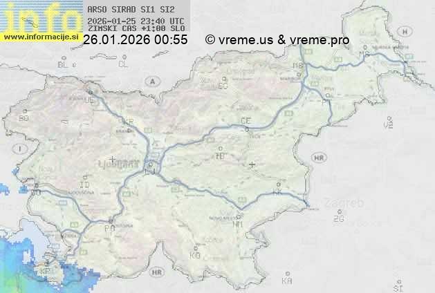 Radarska karta padavin