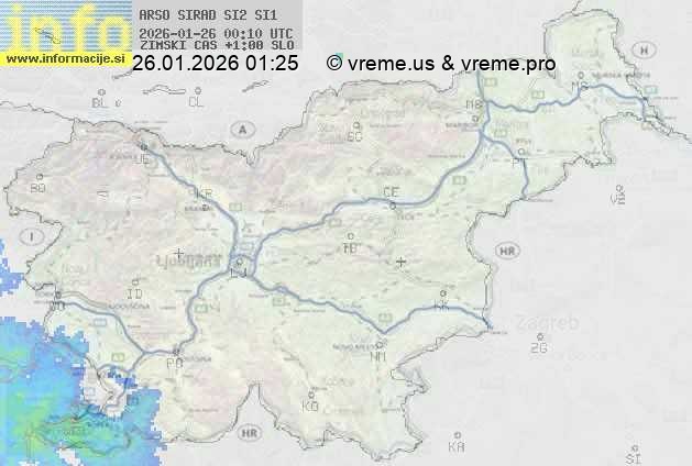 Radarska karta padavin