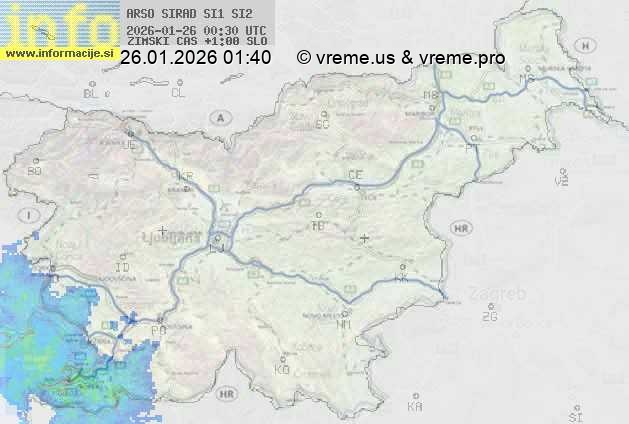 Radarska karta padavin