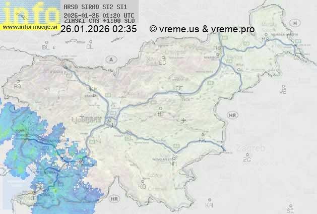 Radarska karta padavin